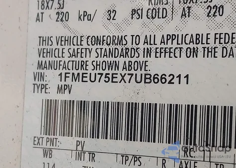 2007 Ford Explorer Limited z USA, uszkodzony, nr VIN 1FMEU75EX7UB66211